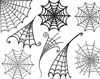 50  Sale   Spider Web Clipart   Hal Loween Clip Art   Png Digital    