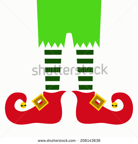Christmas Elf Legs Stock Vector 206143636   Shutterstock