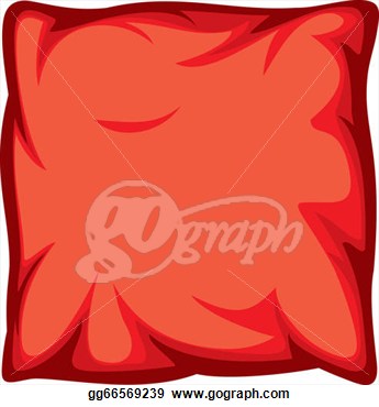 Clip Art   Red Pillow  Stock Illustration Gg66569239