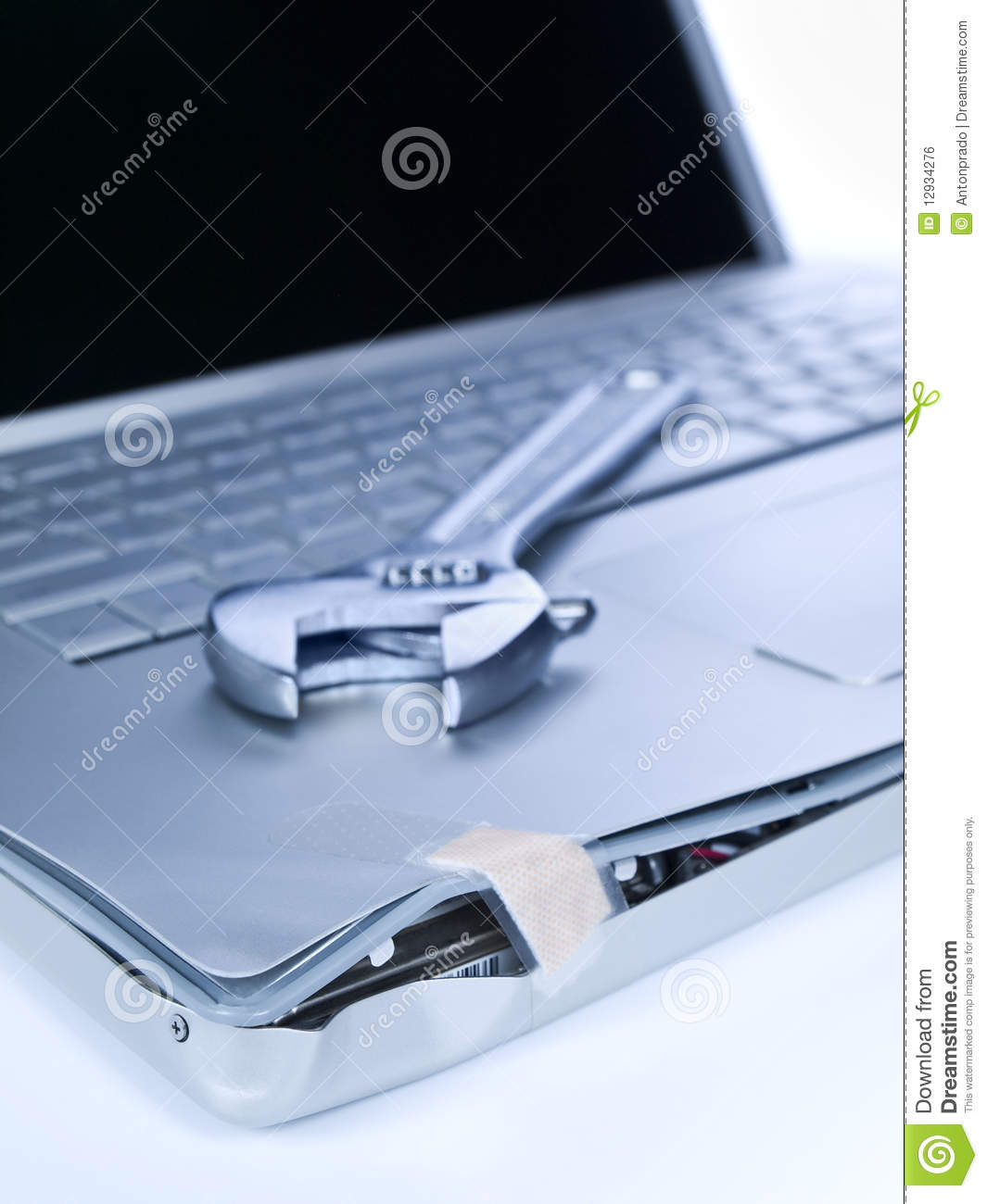 Damaged Laptop Royalty Free Stock Image   Image  12934276