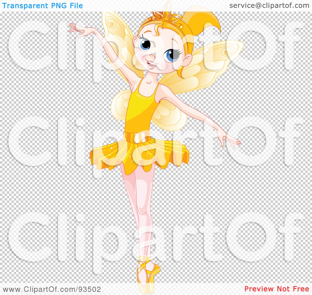 Dancing Blond Ballerina Fairy Girl In A Yellow Tutu By Pushkin  93502