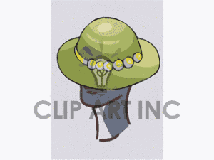 Hat11131 Thinking Skull With A Hat Garden Hat With Flowers And Gloves