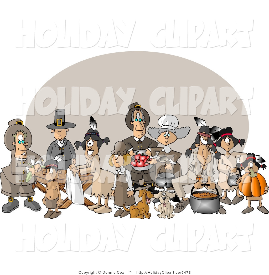 Holiday Clip Art Of A Thanksgiving Gathering By Djart    6473