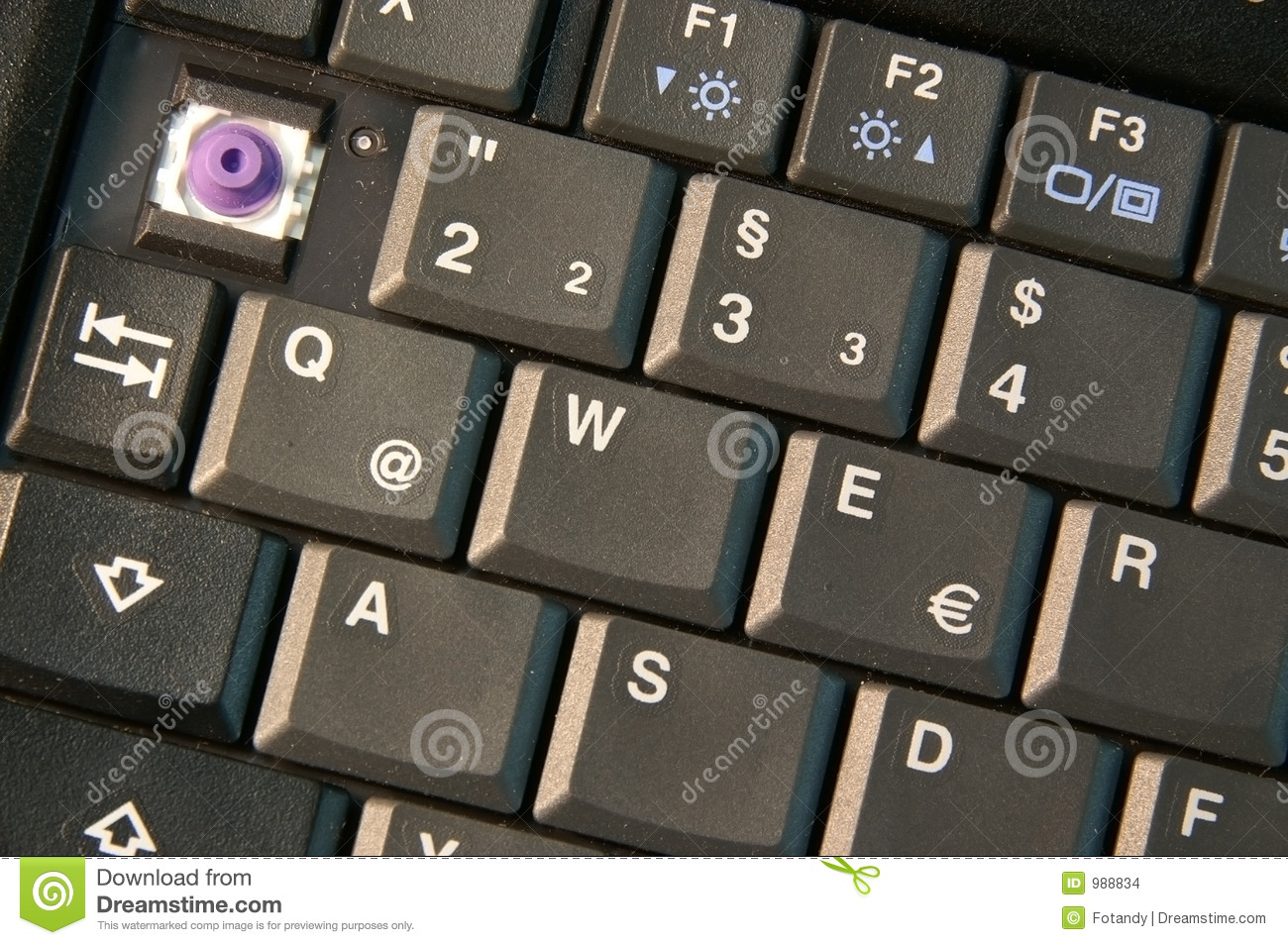 Missing Number One Key On Modern Computer Of Notebook Keyboard