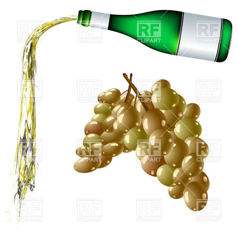 Pouring Wine And Bunch Of Grapes 11628 Food And Beverages Download