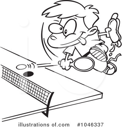 Royalty Free Rf Ping Pong Illustration By Ron Leishman Clipart