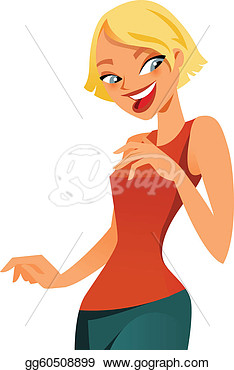 Stock Illustration   Happy Cute Teen Girl  Clipart Drawing Gg60508899