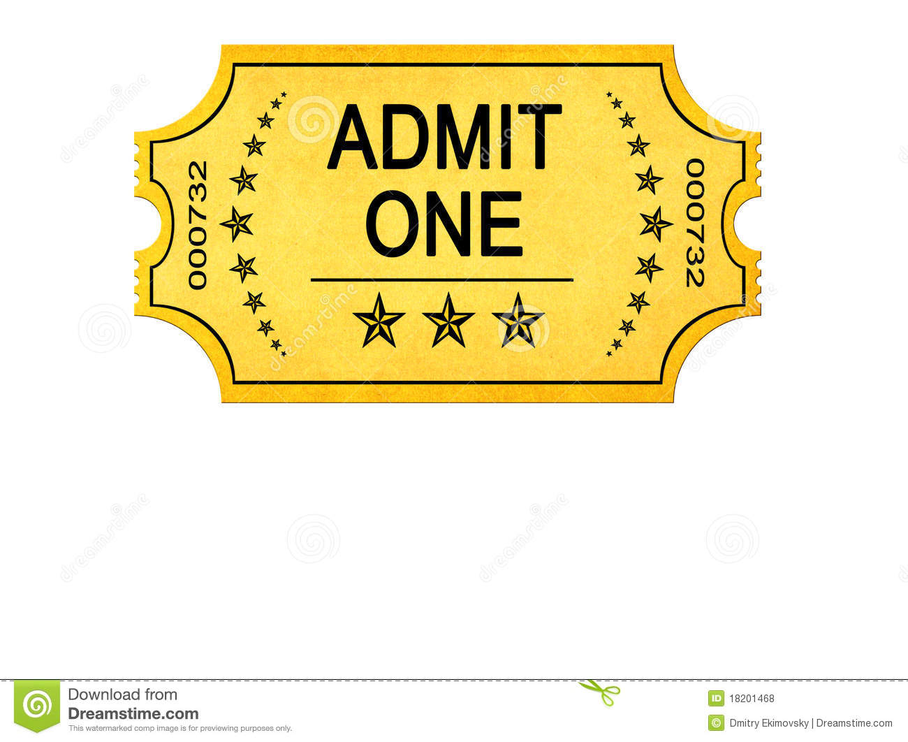 Vintage Admit One Entrance Ticket Royalty Free Stock Photos   Image    
