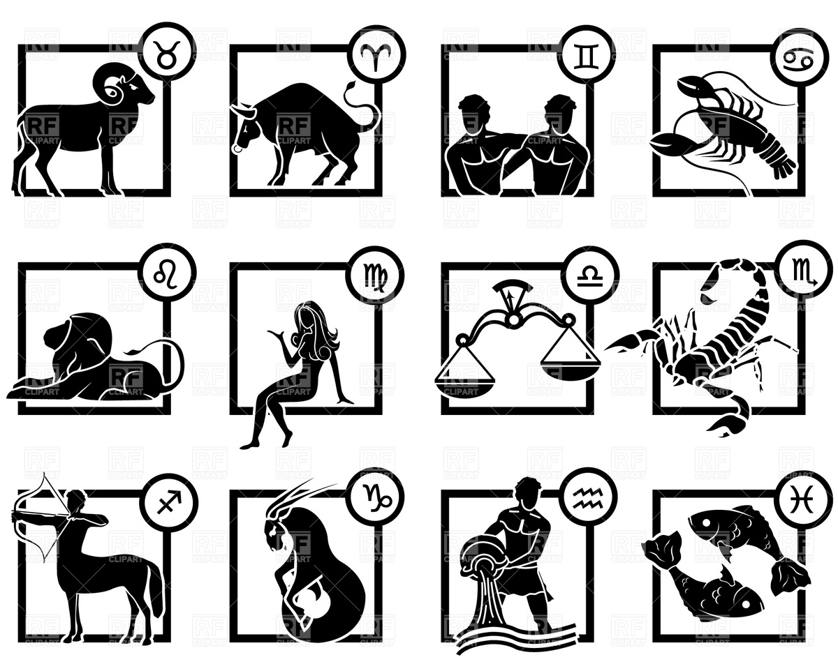 Zodiac Icons Set 4648 Download Royalty Free Vector Clipart  Eps