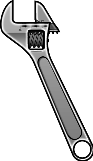 Adjustable Wrench Icon Style   Vector Clip Art