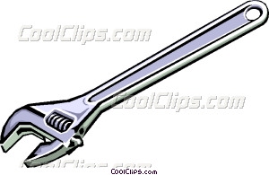 Adjustable Wrench Vector Clip Art