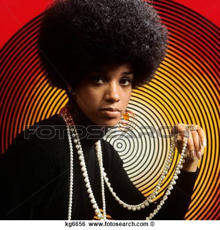 Bild   1970s Portr T Von Jung Afrikanisch Amerikanisch Frau Afro