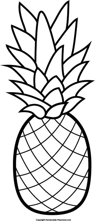 Black And White Pineapple Png Fun And Free Clipart