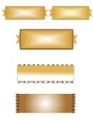 Brass Name Plates On White   Clipart Graphic