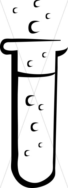 Bubbling Science Test Tube   Christian Classroom Clipart