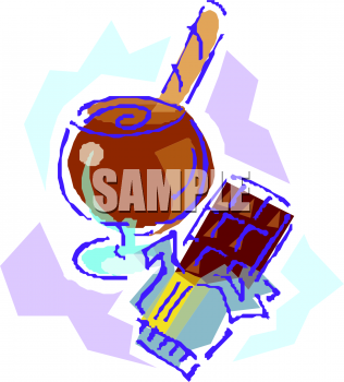 Chocolate Pudding With Candy Bar Clipart Image   Foodclipart Com