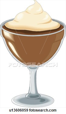 Clip Art Of Chocolate Pudding U13606059   Search Clipart Illustration