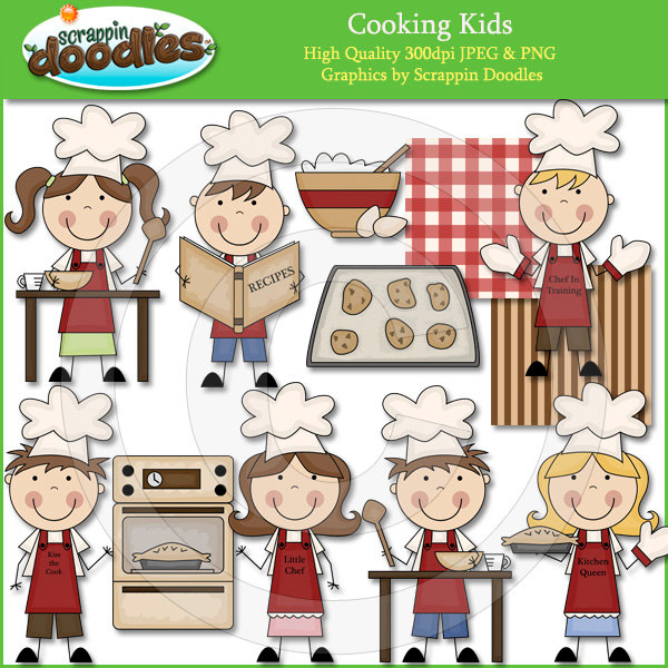 Cooking Kids Clip Art By Scrappindoodles On Etsy