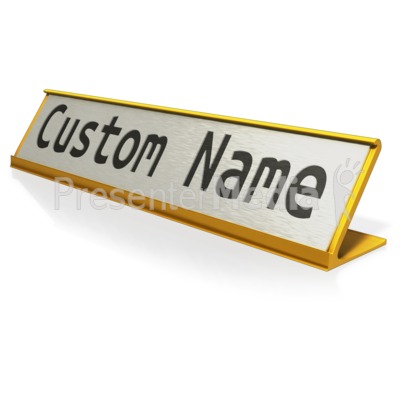 Custom Name Plate   Presentation Clipart   Great Clipart For