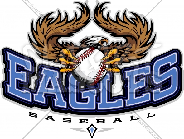 Eagles Baseball Art   Baseball Team Logo With Eagle Mascot