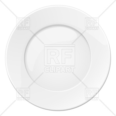 Empty White Plate Download Royalty Free Vector Clipart  Eps 