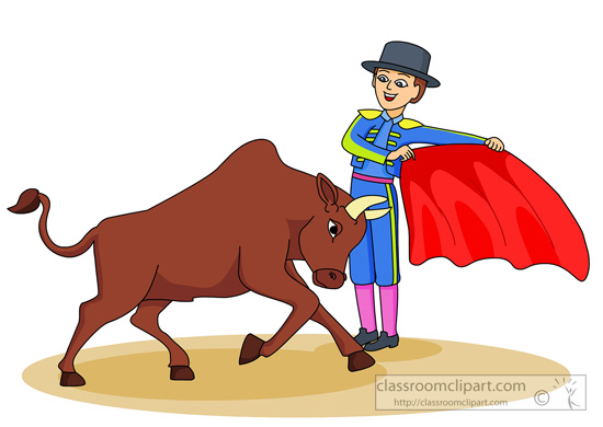 Europe   Matador With  Bull Spain   Classroom Clipart