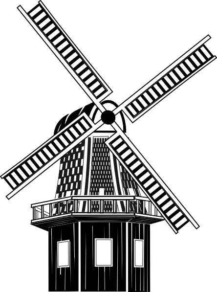 Farm Windmill Clipart Windmill Clip Art   Vector