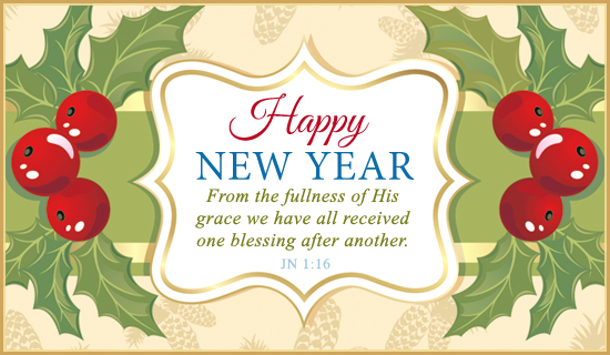 John 1 16 Niv Ecard   Email Free Personalized New Year Cards Online