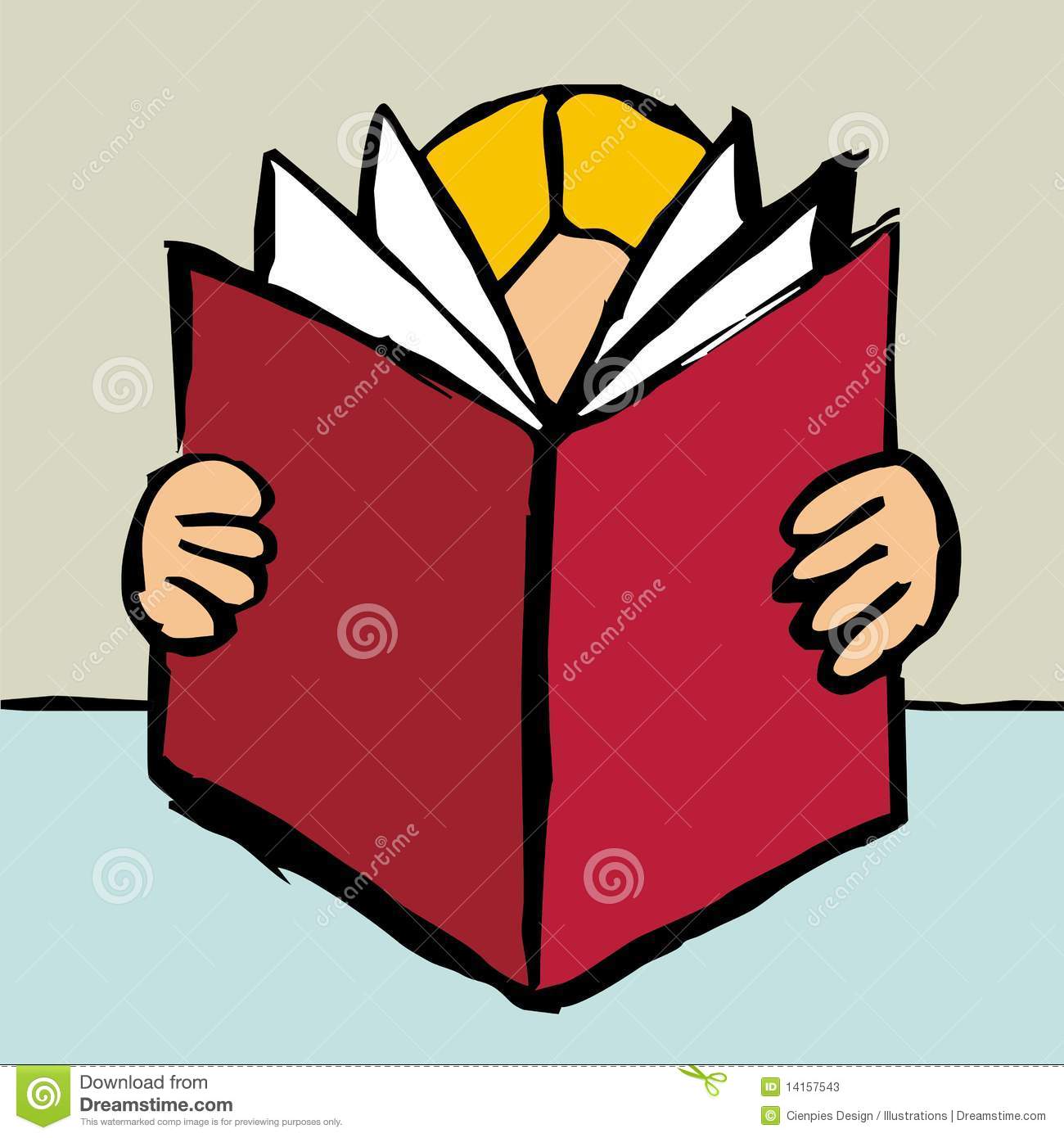 Person Reading A Big Red Book Stock Photos   Image  14157543
