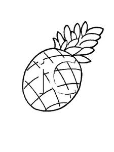 Pineapple Clipart Black And White A Black And White Pineapple 100108    