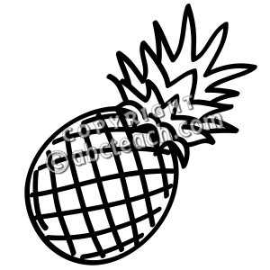 Pineapple Clipart Black And White Black And White Fruit Clipartclipart    
