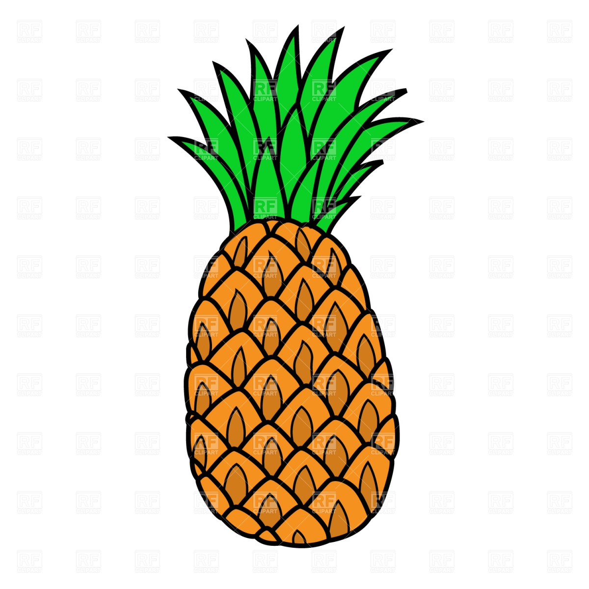 Pineapple Clipart Black And White   Clipart Panda   Free Clipart