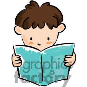 Royalty Free Child Reading A Book Clipart Image Picture Art   377011