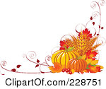 Royalty Free Rf Clipart Illustration Of A Fall Harvest Background Of