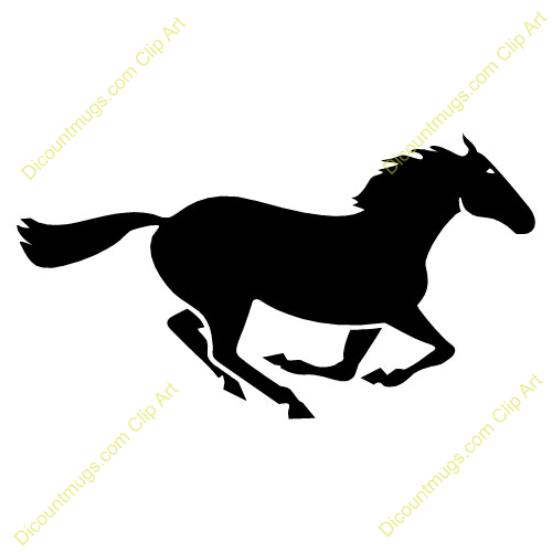 Running Horse Clipart Black And White   Clipart Panda Free Clipart