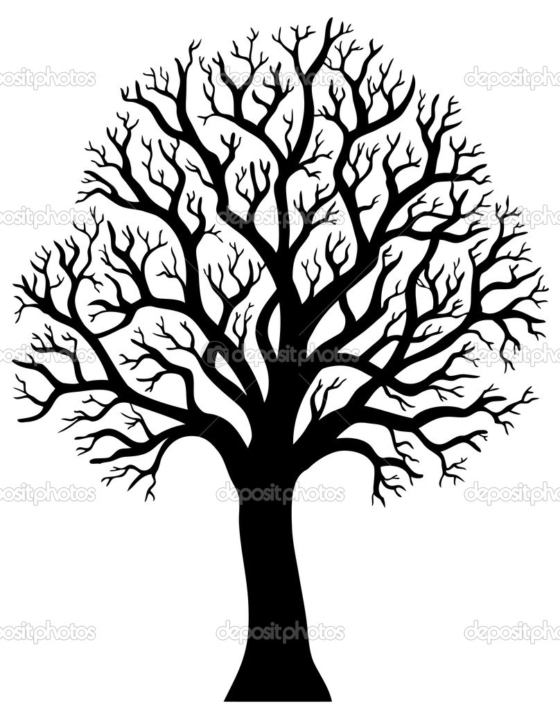 Silhouette Of Tree Without Leaf 2   Stock Vector   Clairev  4525460