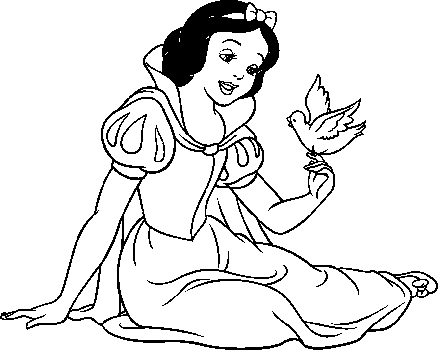 Snow White   Disney Princess Coloring Pages To Girls