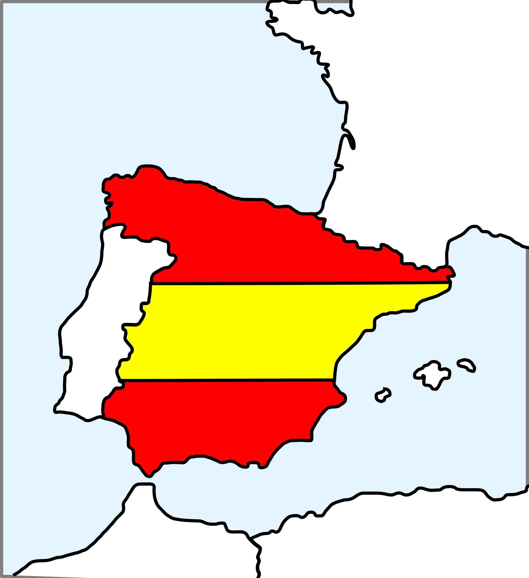Spain  Map And Flag  By Mireille