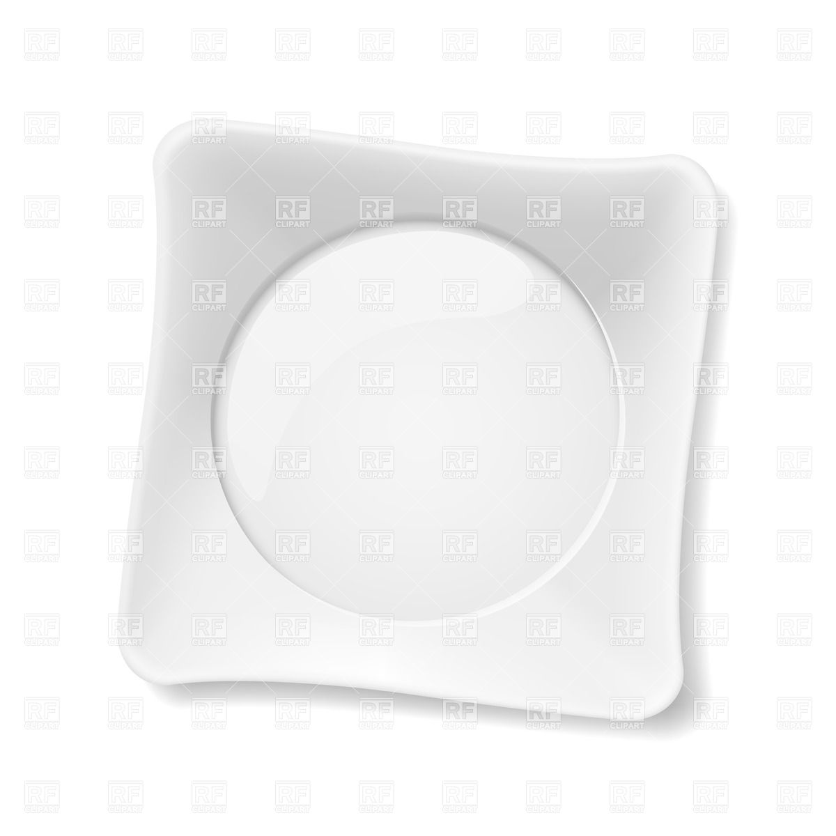 Square Empty White Plate Download Royalty Free Vector Clipart  Eps 