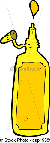Vector Clip Art Of Cartoon Mustard Bottle Csp19389215   Search Clipart    