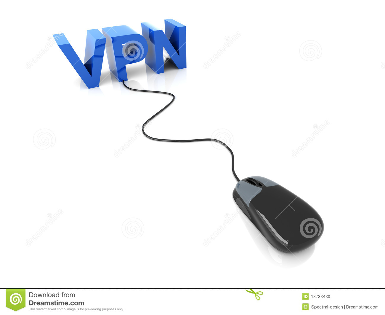 3d Rendered Illustration  Virtual Private Network Connection