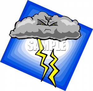 An Angry Storm Cloud   Royalty Free Clipart Picture