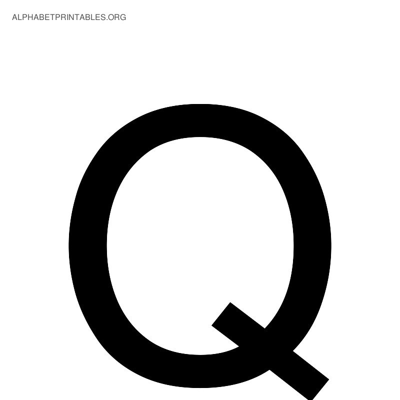 Black Letter Q Alphabet Letter Black Q