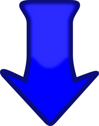 Blue Down Arrow Clip Art Free Vector In Open Office Drawing Svg    Svg