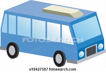 Clip Art Of Public Transportation Icon Transportation Bus Car