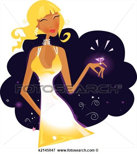 Clip Art Of Rich Girl K2145047   Search Clipart Illustration Posters