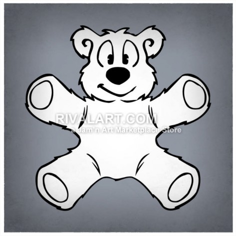     Clipart   Bear Clipart   Cubs Teddy Bear Graphic Black White