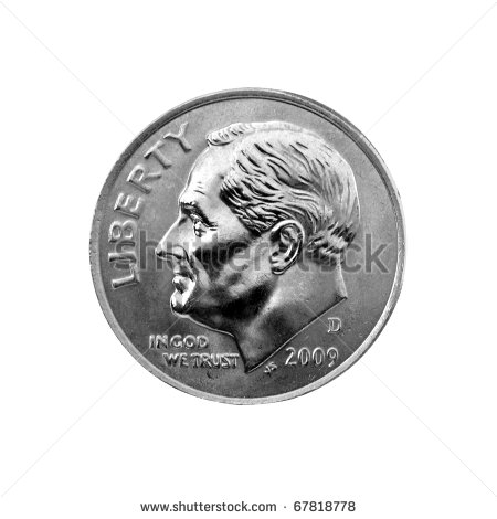 Dime Coin Clip Art Us One Dime Coin  Ten Cents