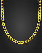 Gold Chain Clip Art Gold Necklace   Clipart