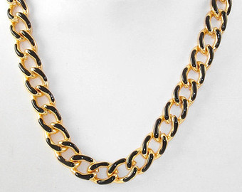 Gold Necklace Clipart Black And Gold Chain Necklace